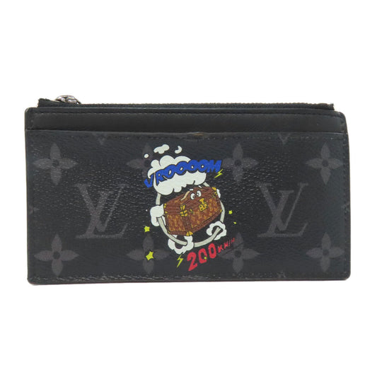 LOUIS VUITTON Coin case M80994 Monogram Eclipse black Zippy Dragonne Trunk Print Women Used Authentic