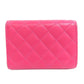 CHANEL Bifold Wallet Calfskin pink Tri-fold Boy Chanel Women Used Authentic