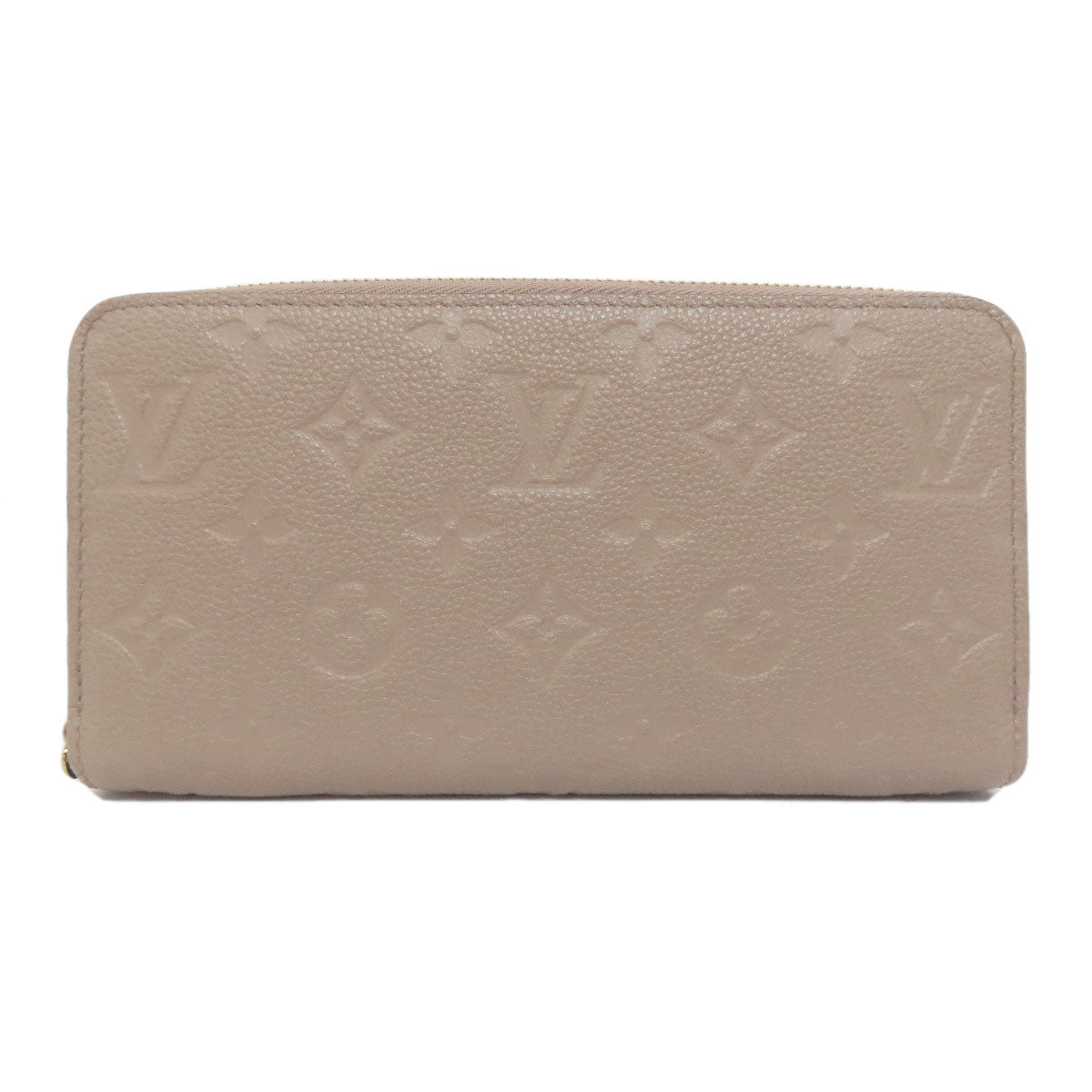LOUIS VUITTON Long Wallet Purse M69034 Ann Platt beige Zippy wallet Women Used Authentic