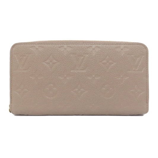 LOUIS VUITTON Long Wallet Purse M69034 Ann Platt beige Zippy wallet Women Used Authentic