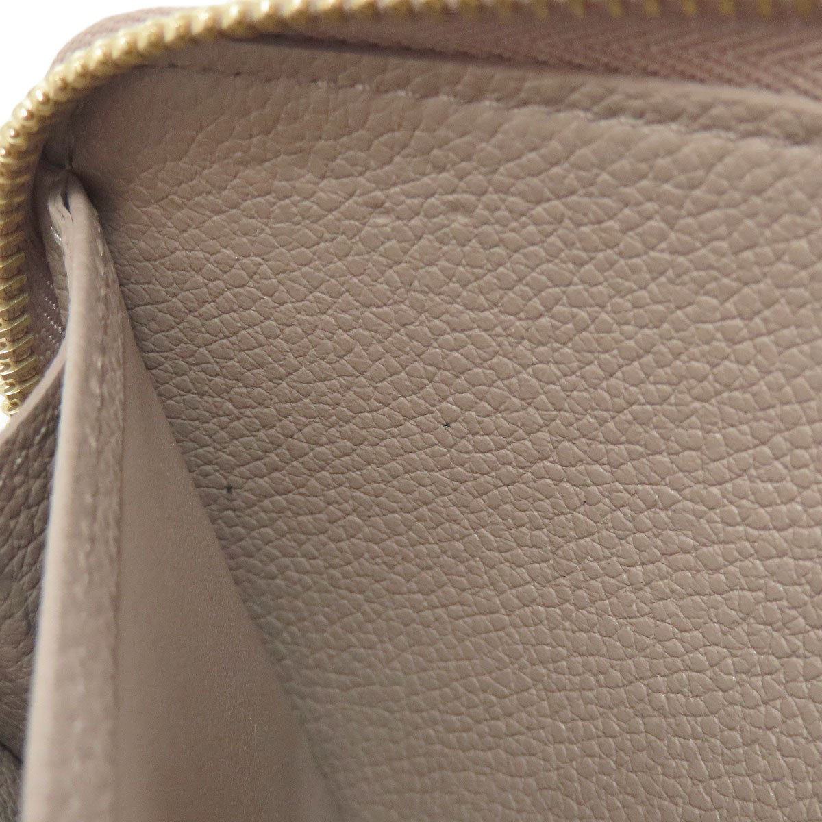LOUIS VUITTON Long Wallet Purse M69034 Ann Platt beige Zippy wallet Women Used Authentic