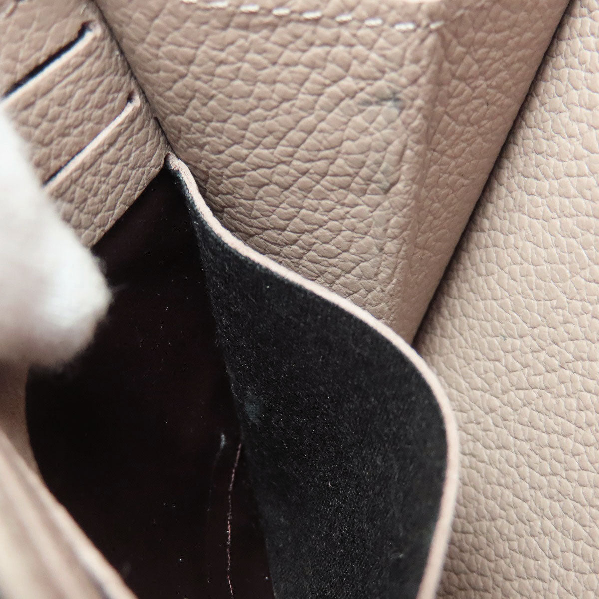 LOUIS VUITTON Long Wallet Purse M69034 Ann Platt beige Zippy wallet Women Used Authentic