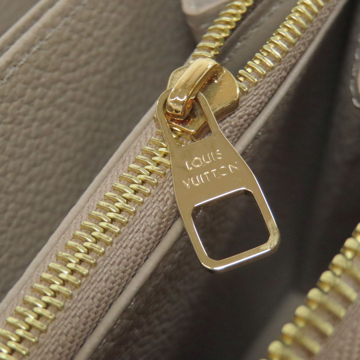 LOUIS VUITTON Long Wallet Purse M69034 Ann Platt beige Zippy wallet Women Used Authentic
