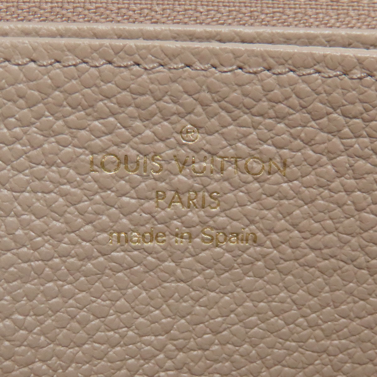 LOUIS VUITTON Long Wallet Purse M69034 Ann Platt beige Zippy wallet Women Used Authentic