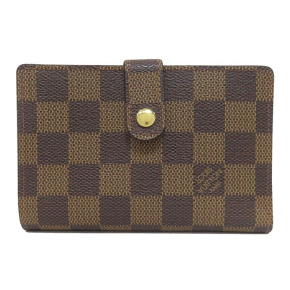 LOUIS VUITTON Bifold Wallet N61664 Damier canvas Brown Portomon Vienova Women Used Authentic