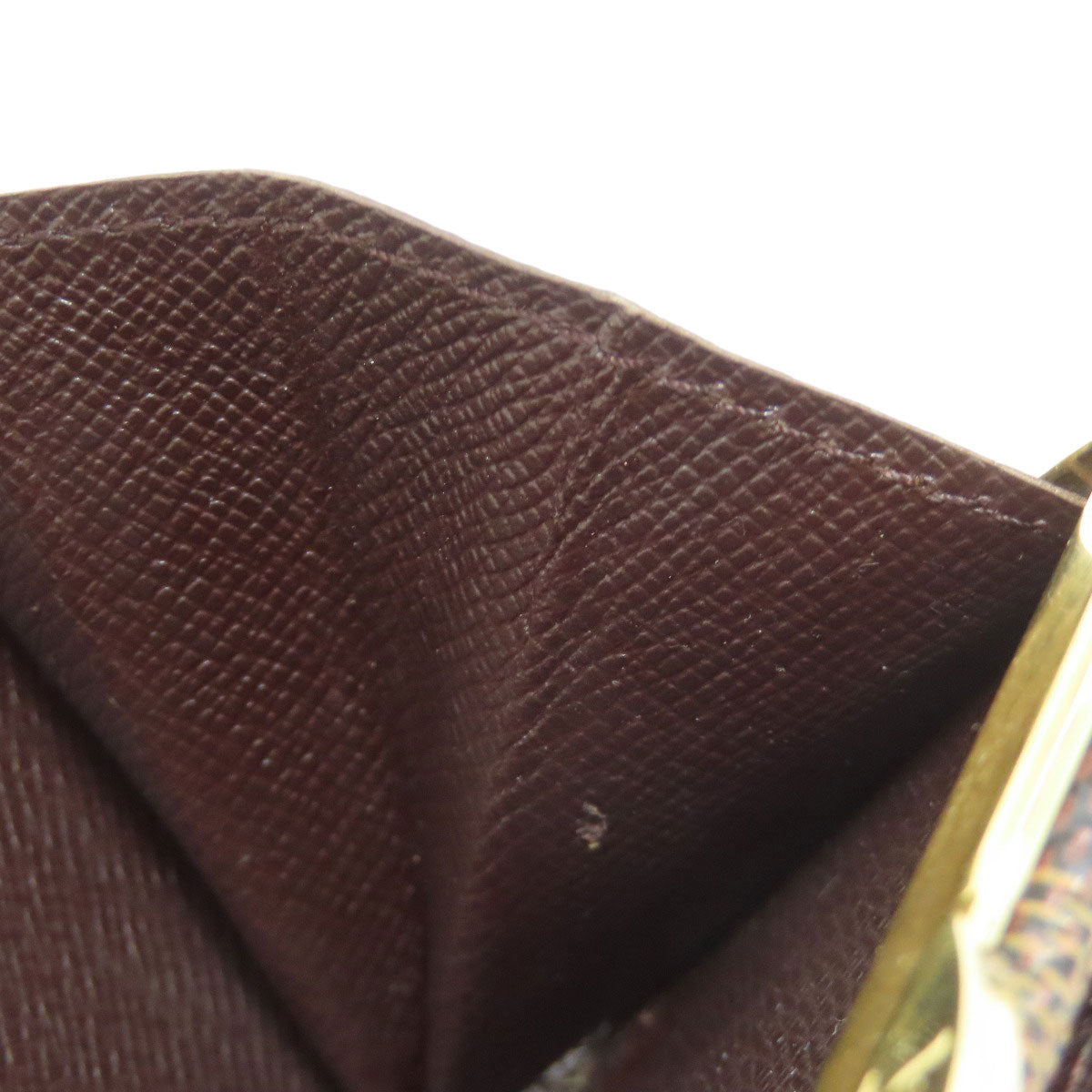 LOUIS VUITTON Bifold Wallet N61664 Damier canvas Brown Portomon Vienova Women Used Authentic