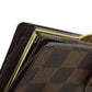 LOUIS VUITTON Bifold Wallet N61664 Damier canvas Brown Portomon Vienova Women Used Authentic