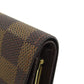 LOUIS VUITTON Bifold Wallet N61664 Damier canvas Brown Portomon Vienova Women Used Authentic