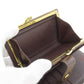 LOUIS VUITTON Bifold Wallet N61664 Damier canvas Brown Portomon Vienova Women Used Authentic