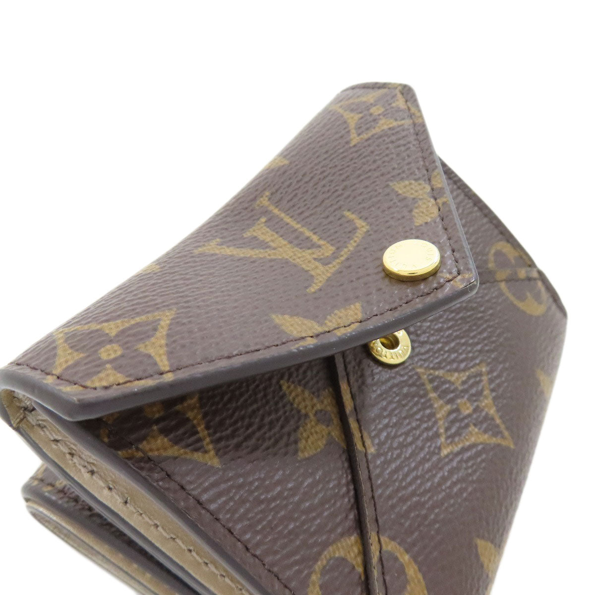 LOUIS VUITTON Bifold Wallet M81667 Monogram canvas Brown Portefeuille Celeste Women Used Authentic