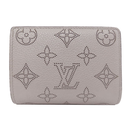 LOUIS VUITTON Bifold Wallet M80903 Monogram Mahina gray Portefeuille Clare Women Used Authentic
