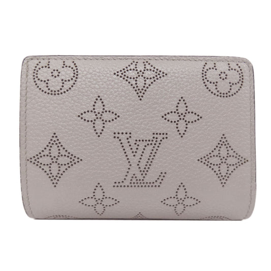 LOUIS VUITTON Bifold Wallet M80903 Monogram Mahina gray Portefeuille Clare Women Used Authentic