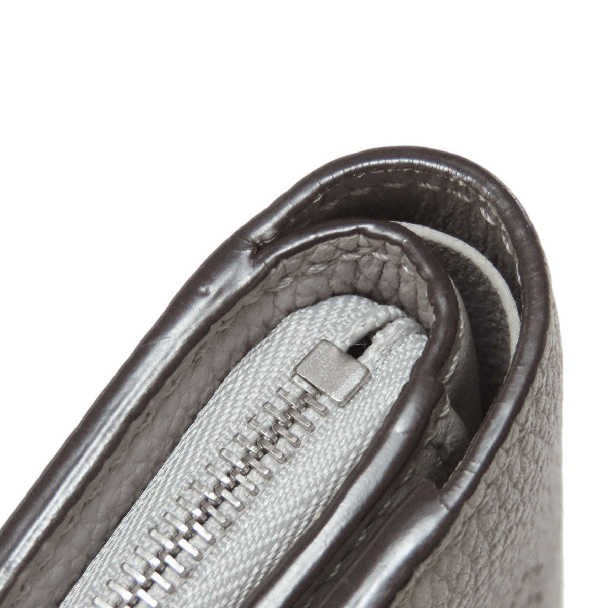 LOUIS VUITTON Bifold Wallet M80903 Monogram Mahina gray Portefeuille Clare Women Used Authentic