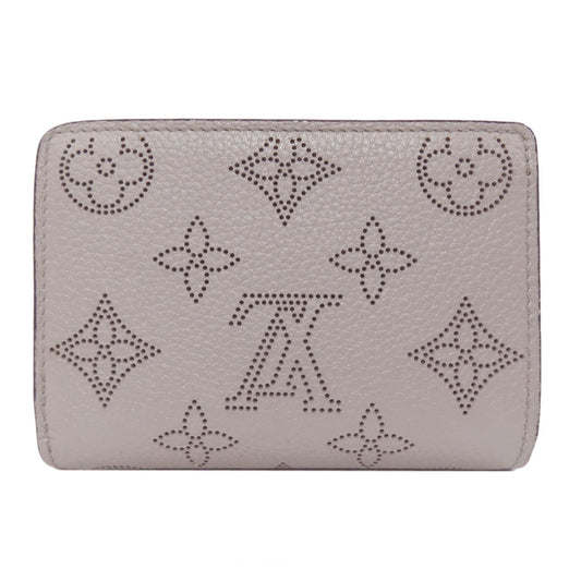 LOUIS VUITTON Bifold Wallet M80903 Monogram Mahina gray Portefeuille Clare Women Used Authentic