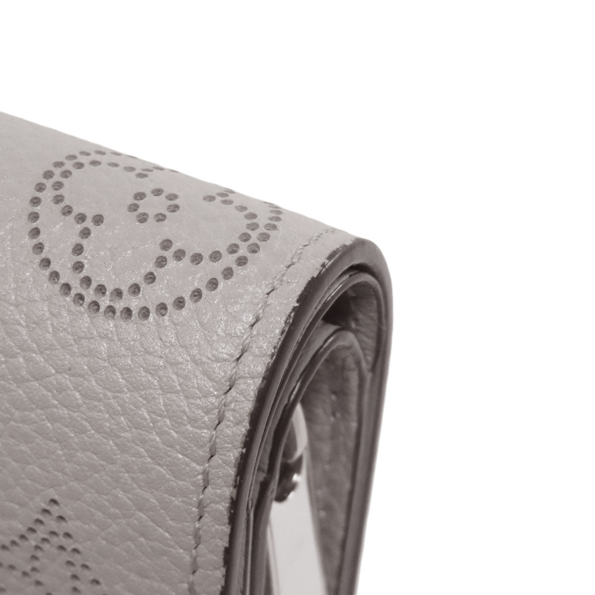 LOUIS VUITTON Bifold Wallet M80903 Monogram Mahina gray Portefeuille Clare Women Used Authentic
