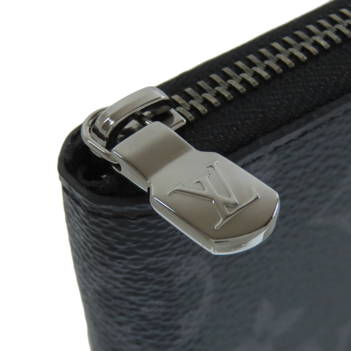 LOUIS VUITTON Long Wallet Purse M62295 Monogram Eclipse black Zippy wallet Vertical mens Used Authentic
