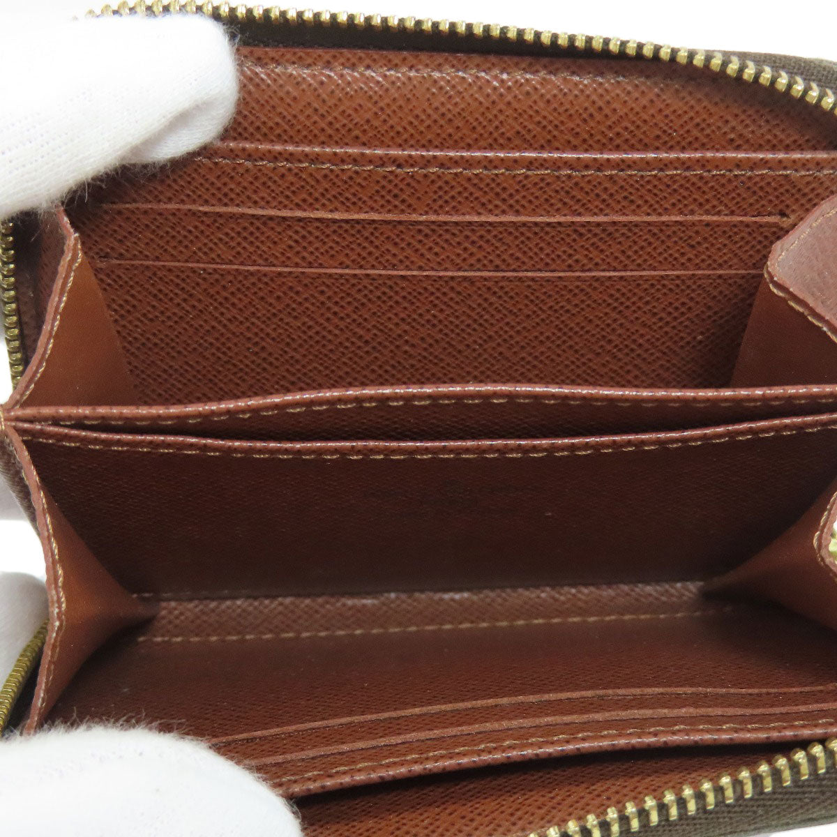 LOUIS VUITTON Coin case M60067 Monogram canvas Brown Zippy coin purse Women(Unisex) Used Authentic