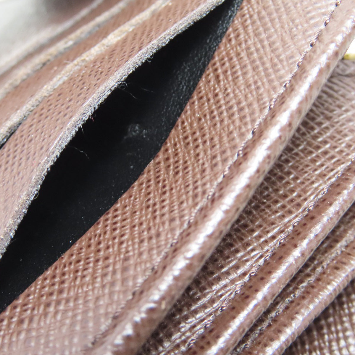 LOUIS VUITTON Bifold Wallet N63067 Damier canvas Brown Portefeuille Alexandra Women Used Authentic