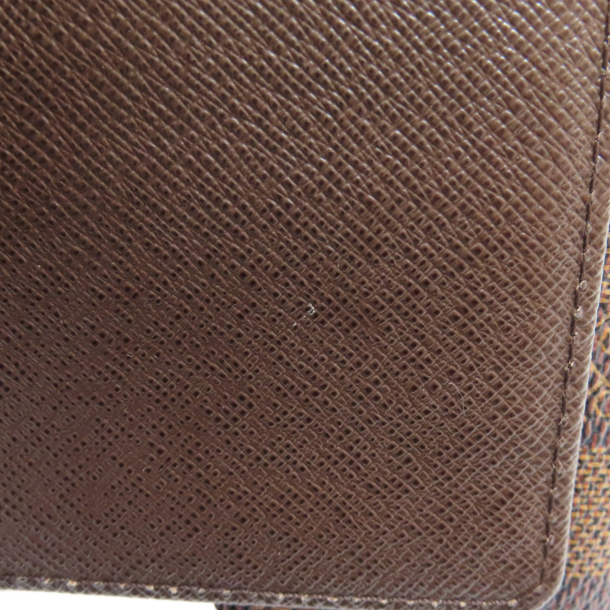 LOUIS VUITTON Bifold Wallet N63067 Damier canvas Brown Portefeuille Alexandra Women Used Authentic