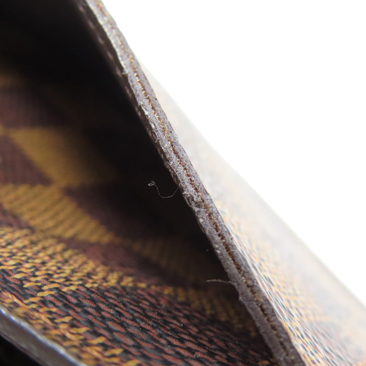 LOUIS VUITTON Bifold Wallet N63067 Damier canvas Brown Portefeuille Alexandra Women Used Authentic