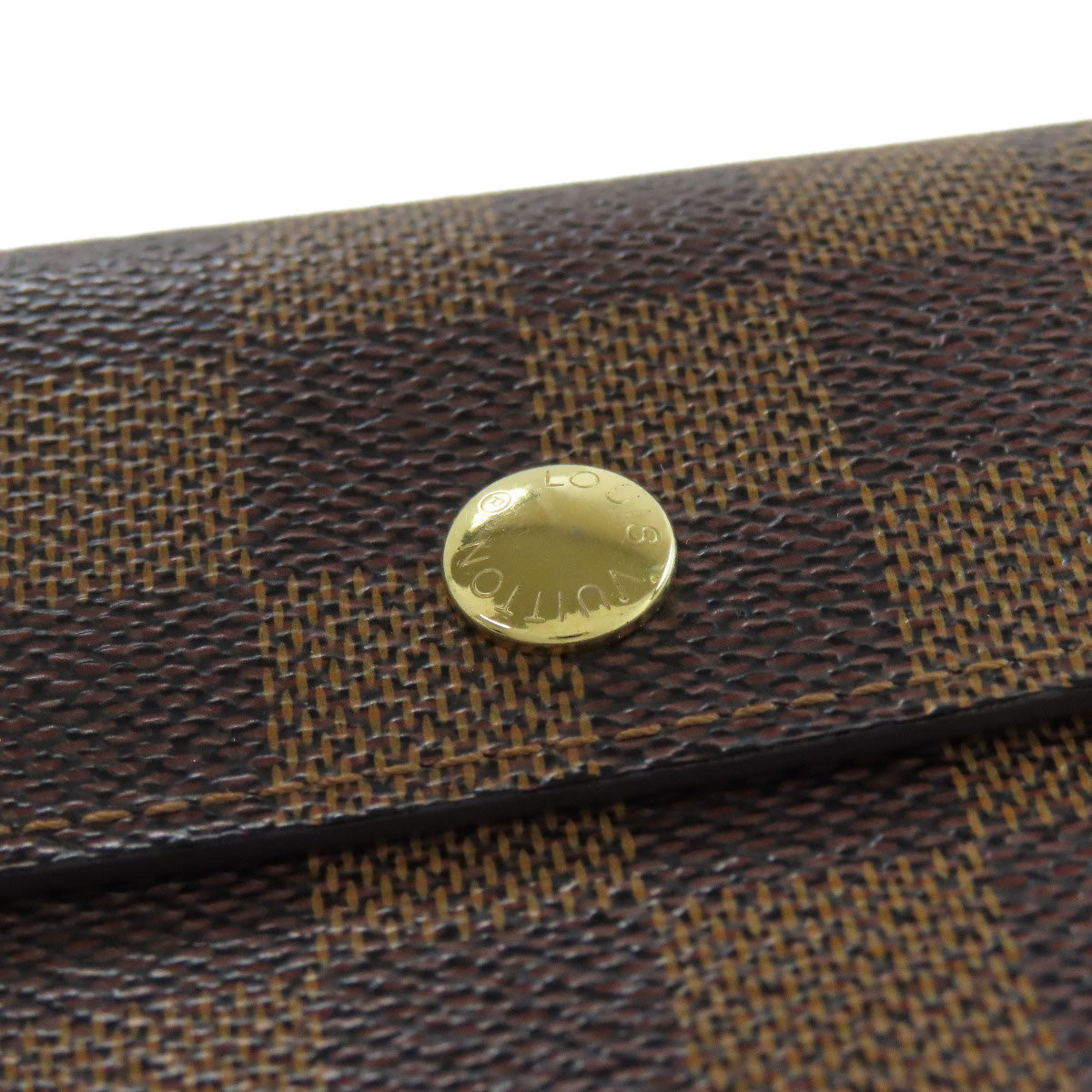 LOUIS VUITTON Bifold Wallet N63067 Damier canvas Brown Portefeuille Alexandra Women Used Authentic