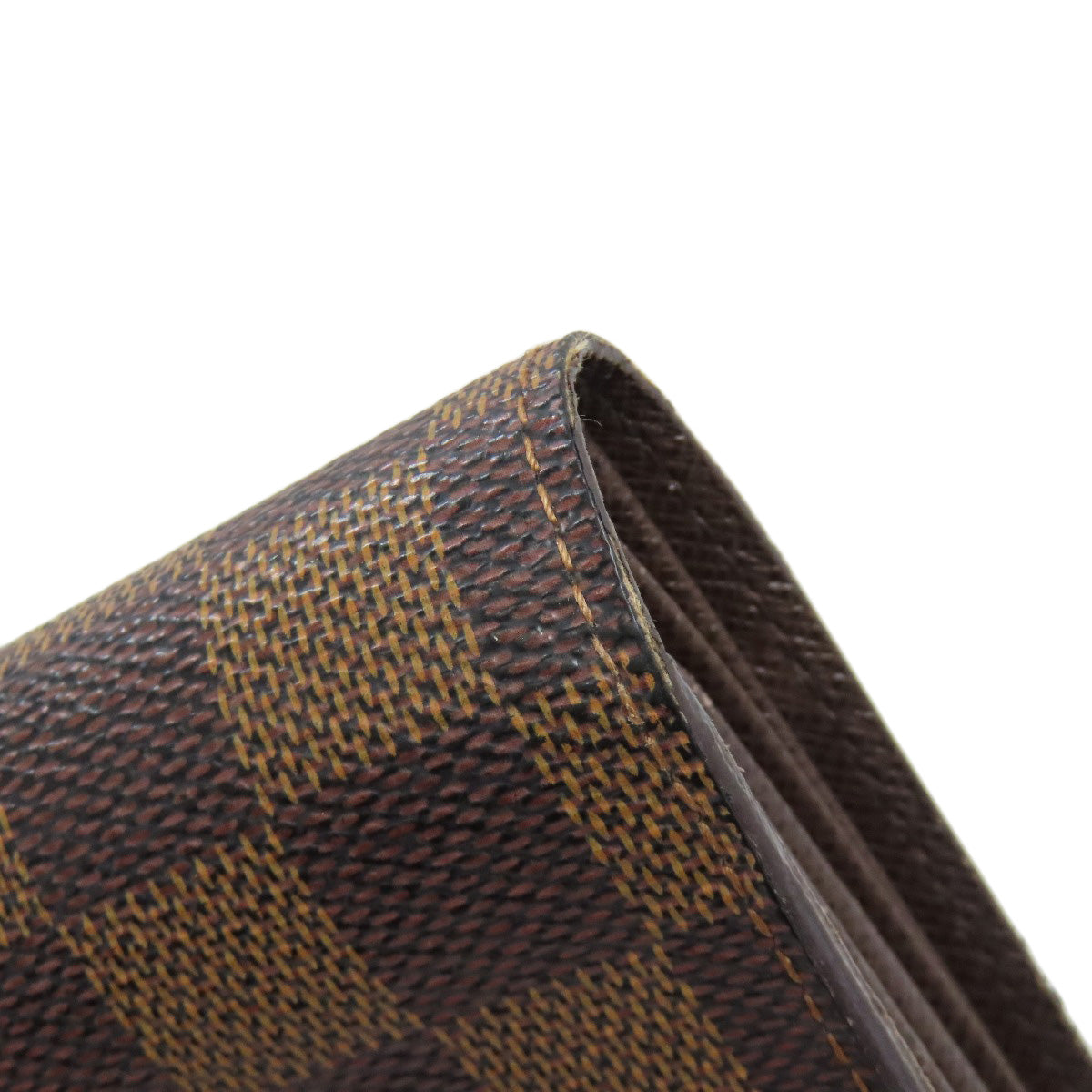 LOUIS VUITTON Bifold Wallet N63067 Damier canvas Brown Portefeuille Alexandra Women Used Authentic