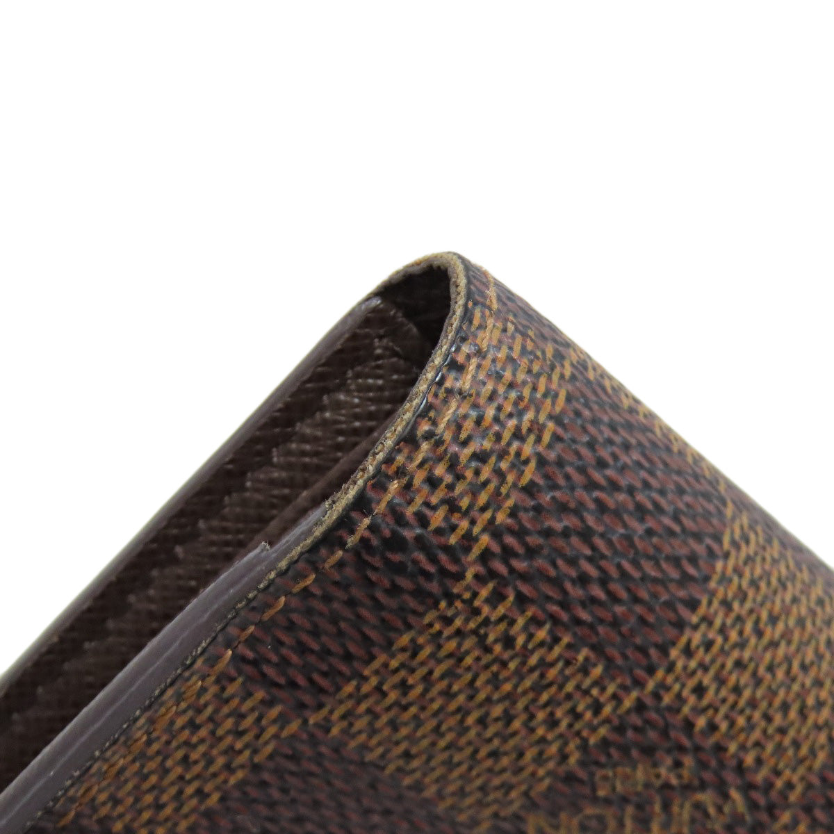 LOUIS VUITTON Bifold Wallet N63067 Damier canvas Brown Portefeuille Alexandra Women Used Authentic