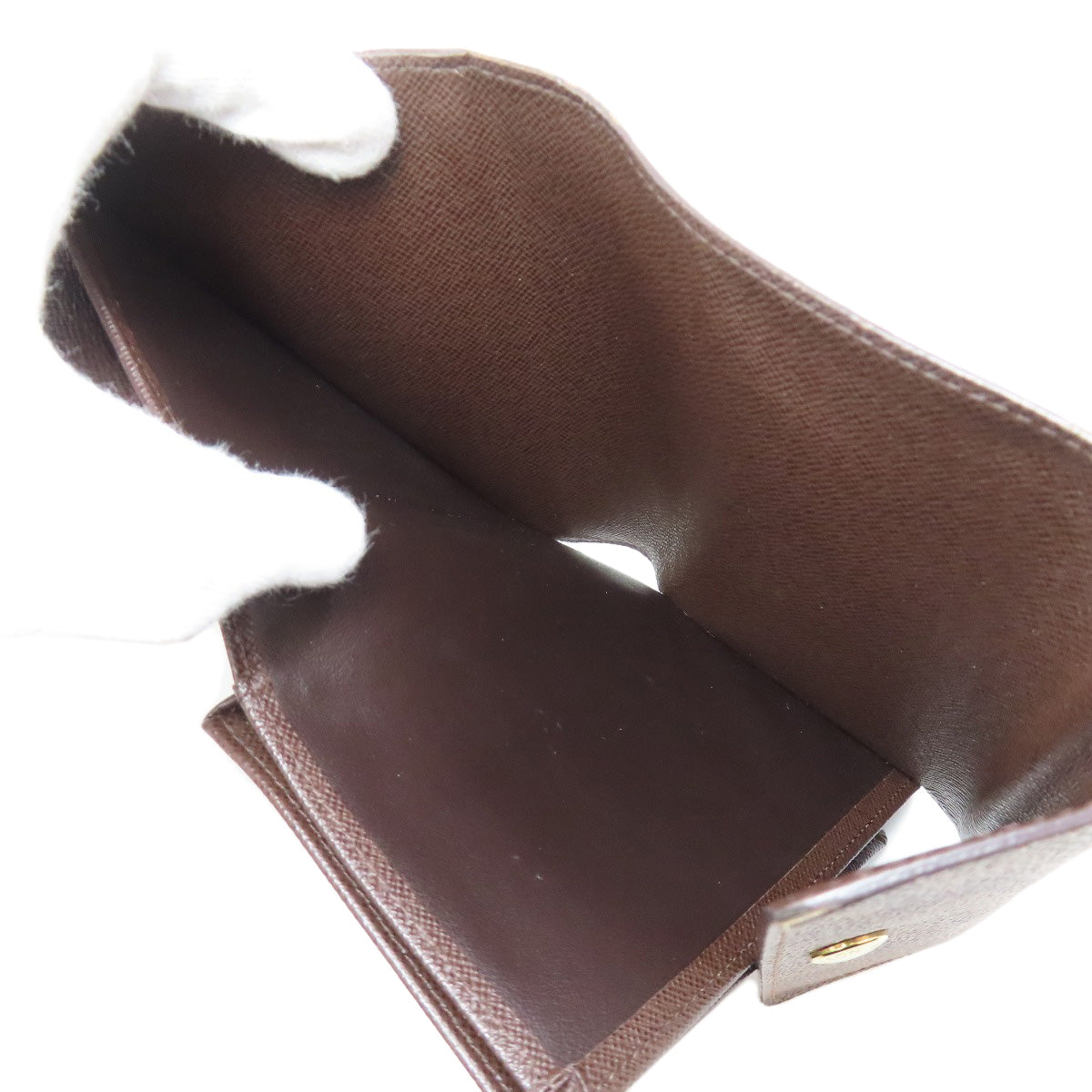 LOUIS VUITTON Bifold Wallet N63067 Damier canvas Brown Portefeuille Alexandra Women Used Authentic