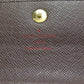 LOUIS VUITTON Bifold Wallet N63067 Damier canvas Brown Portefeuille Alexandra Women Used Authentic