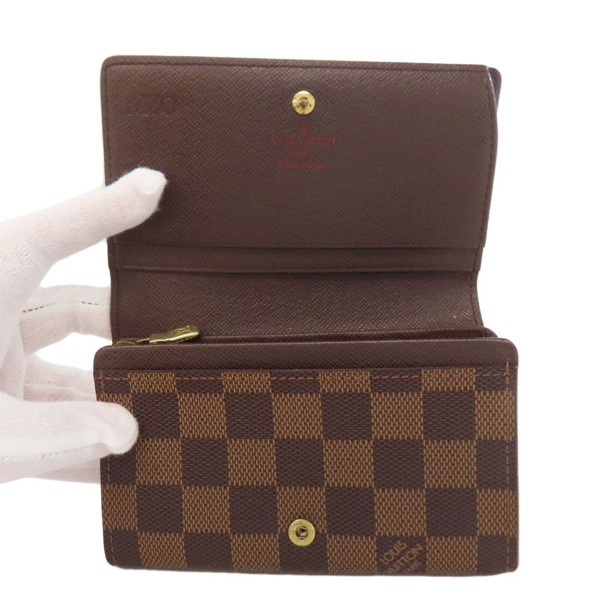 LOUIS VUITTON Bifold Wallet N61736 Damier canvas Brown Portefeuille Tresol