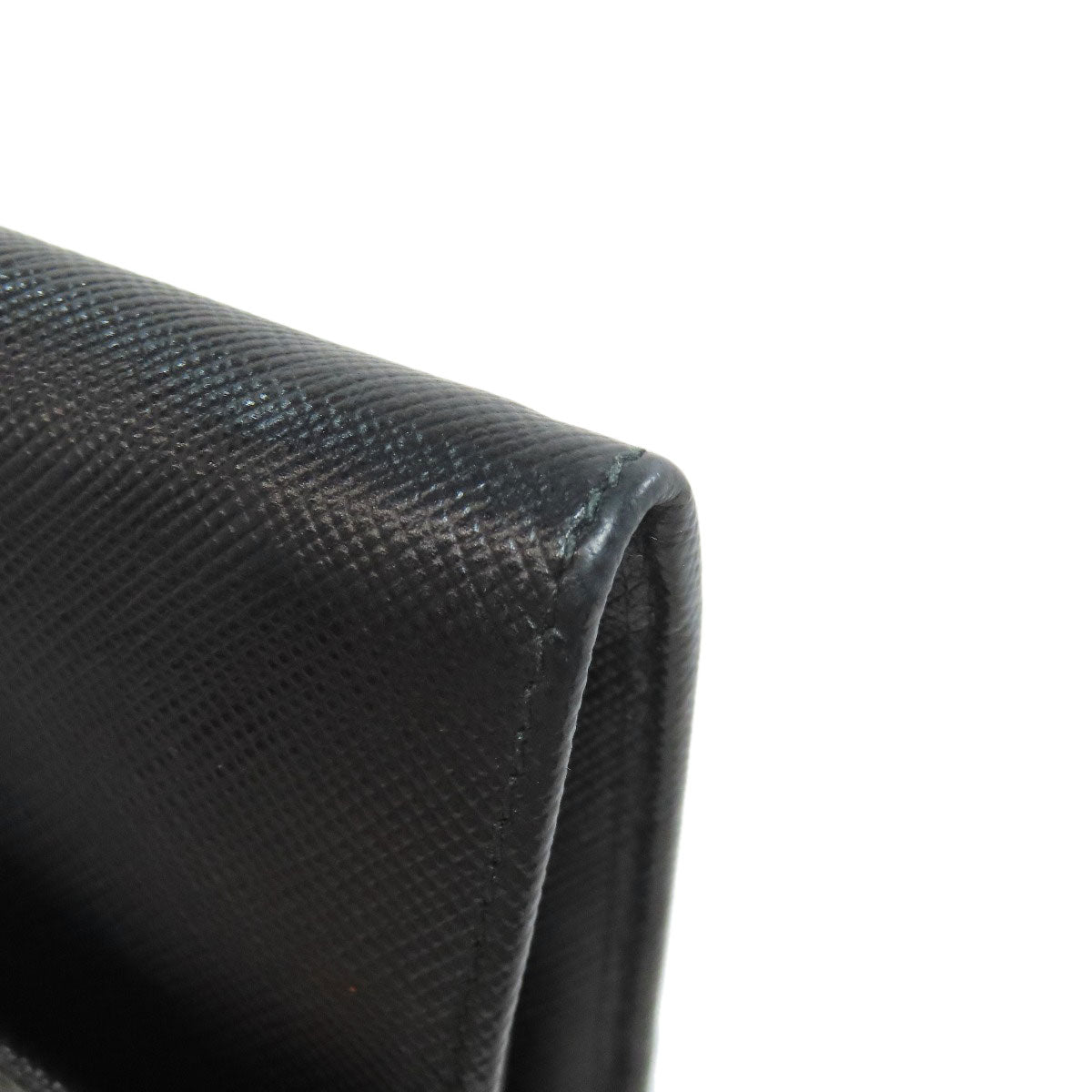PRADA Long Wallet Purse 1M1037 Safiano black logo Women Used Authentic