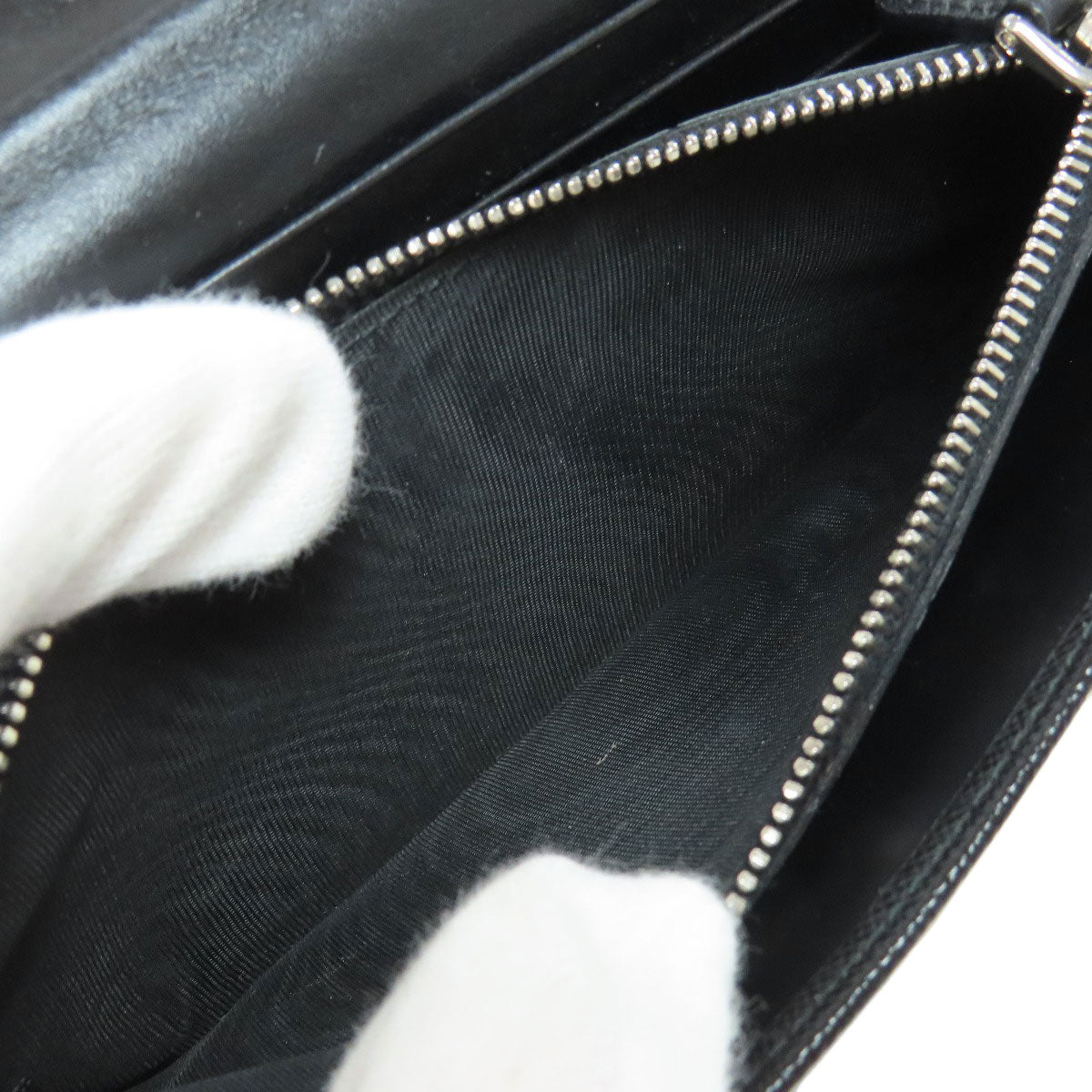 PRADA Long Wallet Purse 1M1037 Safiano black logo Women Used Authentic