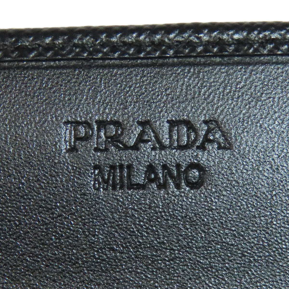 PRADA Long Wallet Purse 1M1037 Safiano black logo Women Used Authentic