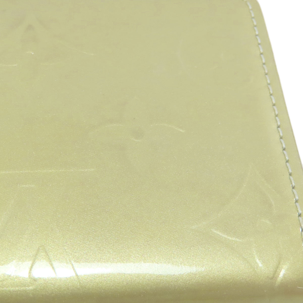 LOUIS VUITTON Coin case M91161 Vernis white Ludlow Women Used Authentic
