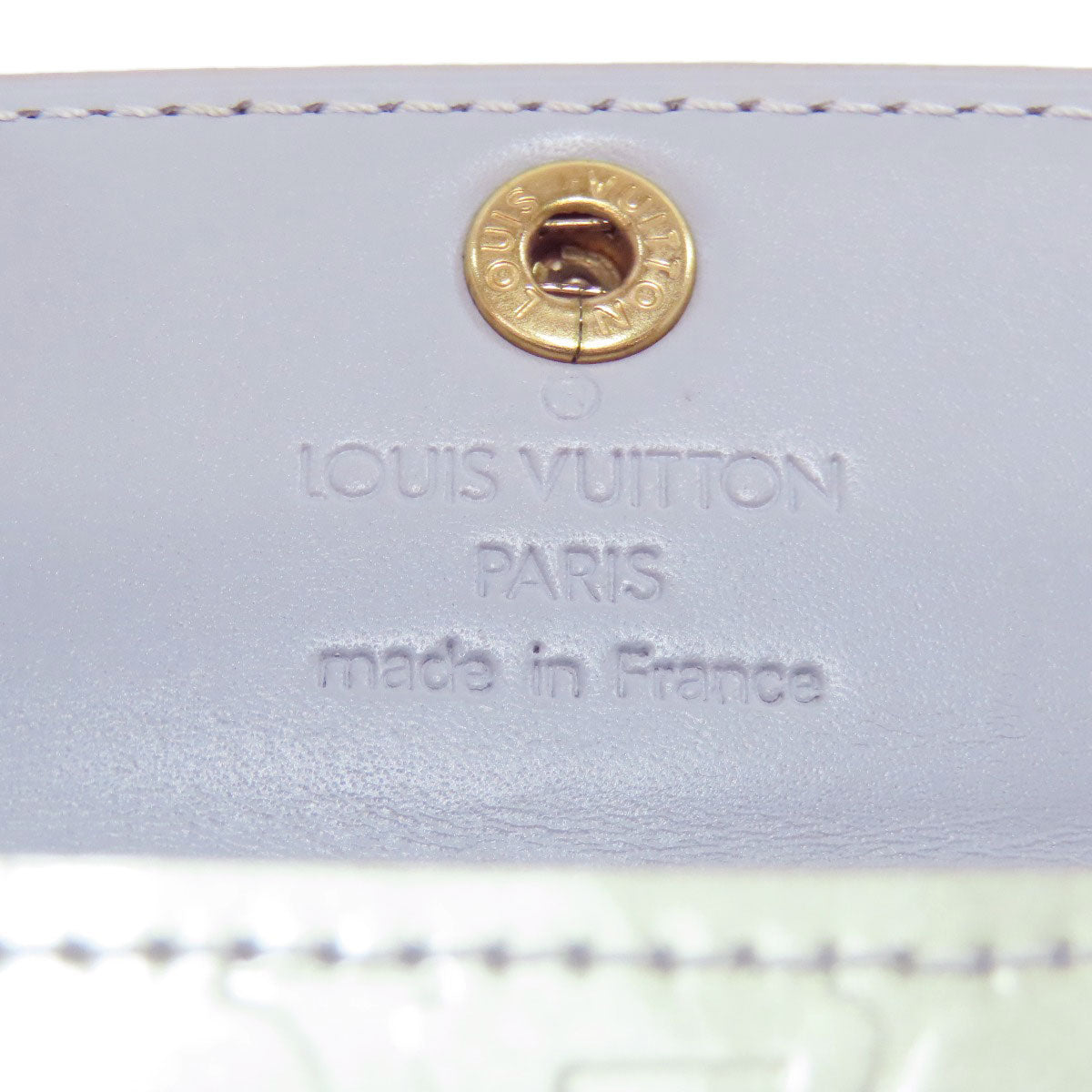 LOUIS VUITTON Coin case M91161 Vernis white Ludlow Women Used Authentic