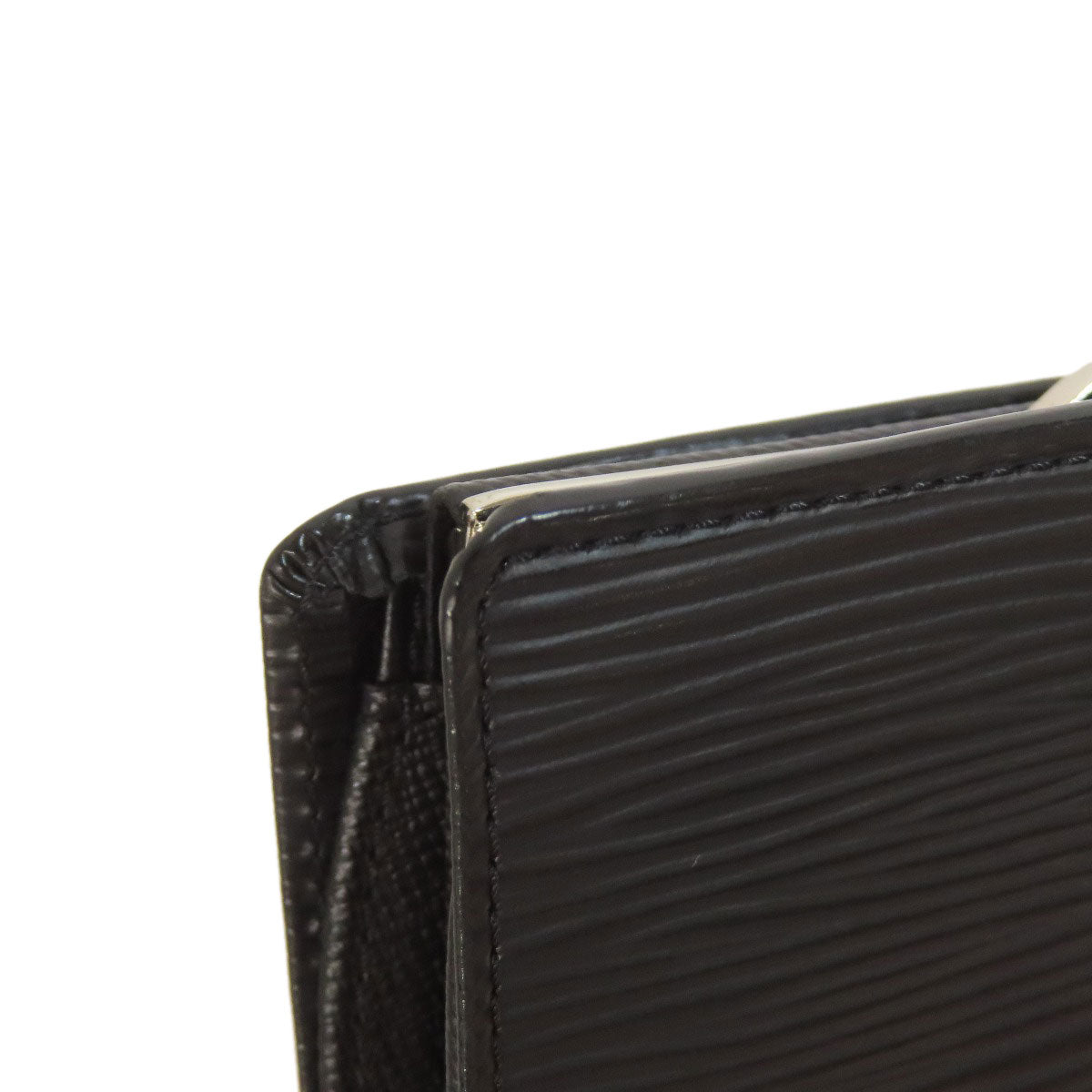 LOUIS VUITTON Bifold Wallet M63242 Epi black Portefeuille Vienova Women Used Authentic