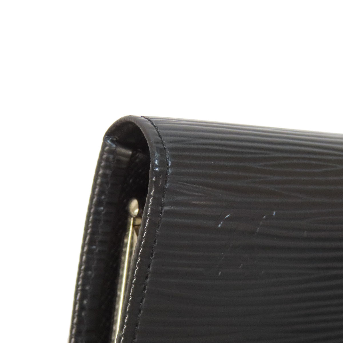 LOUIS VUITTON Bifold Wallet M63242 Epi black Portefeuille Vienova Women Used Authentic