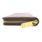 LOUIS VUITTON Long Wallet Purse N60015 Damier canvas Brown Zippy wallet old Women Used Authentic