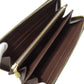 LOUIS VUITTON Long Wallet Purse N60015 Damier canvas Brown Zippy wallet old Women Used Authentic