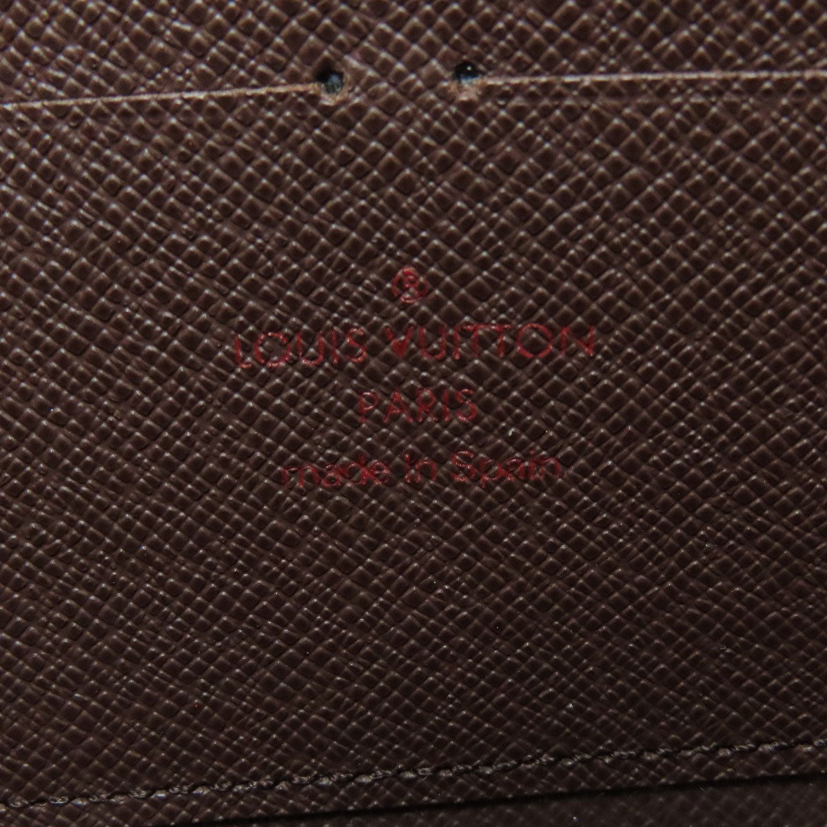 LOUIS VUITTON Long Wallet Purse N60015 Damier canvas Brown Zippy wallet old Women Used Authentic
