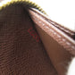 LOUIS VUITTON Long Wallet Purse N60015 Damier canvas Brown Zippy wallet old Women Used Authentic