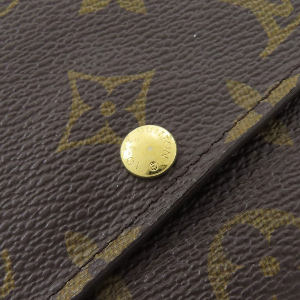 LOUIS VUITTON Bifold Wallet Monogram canvas Brown Portefeuille Anais Women Used Authentic
