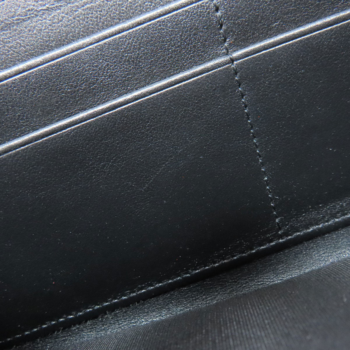 CHANEL Long Wallet Purse Calfskin black Boy chanel Women Used Authentic