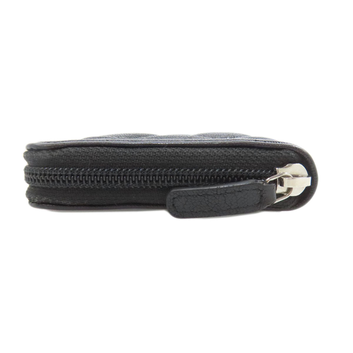 CHANEL Long Wallet Purse Calfskin black Boy chanel Women Used Authentic
