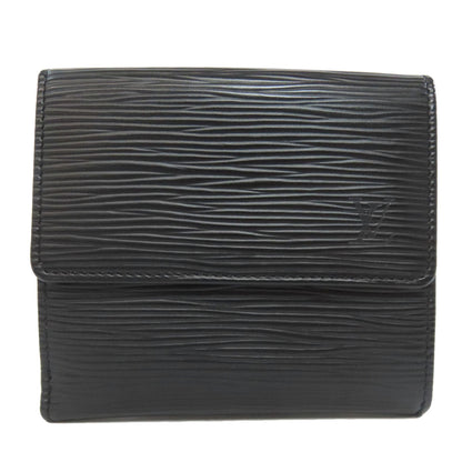 LOUIS VUITTON Bifold Wallet M63482 Epi black Porto Monnaie Vie Carte Credit Women Used Authentic