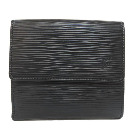 LOUIS VUITTON Bifold Wallet M63482 Epi black Porto Monnaie Vie Carte Credit Women Used Authentic