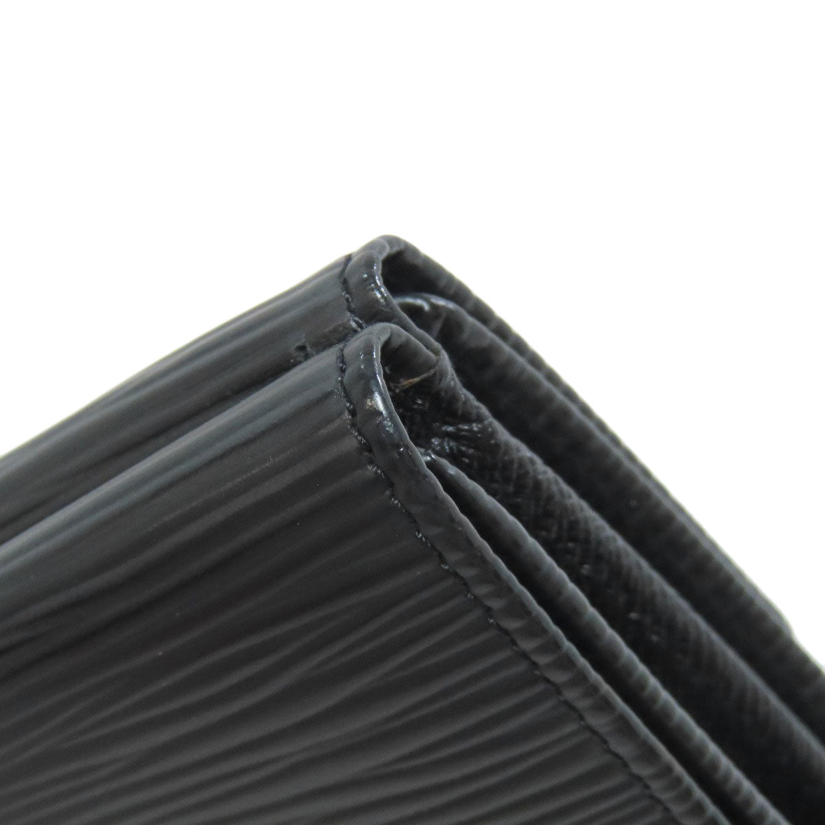LOUIS VUITTON Bifold Wallet M63482 Epi black Porto Monnaie Vie Carte Credit Women Used Authentic