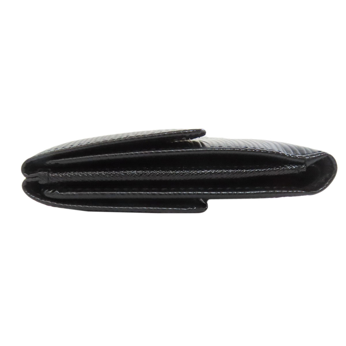 LOUIS VUITTON Bifold Wallet M63482 Epi black Porto Monnaie Vie Carte Credit Women Used Authentic