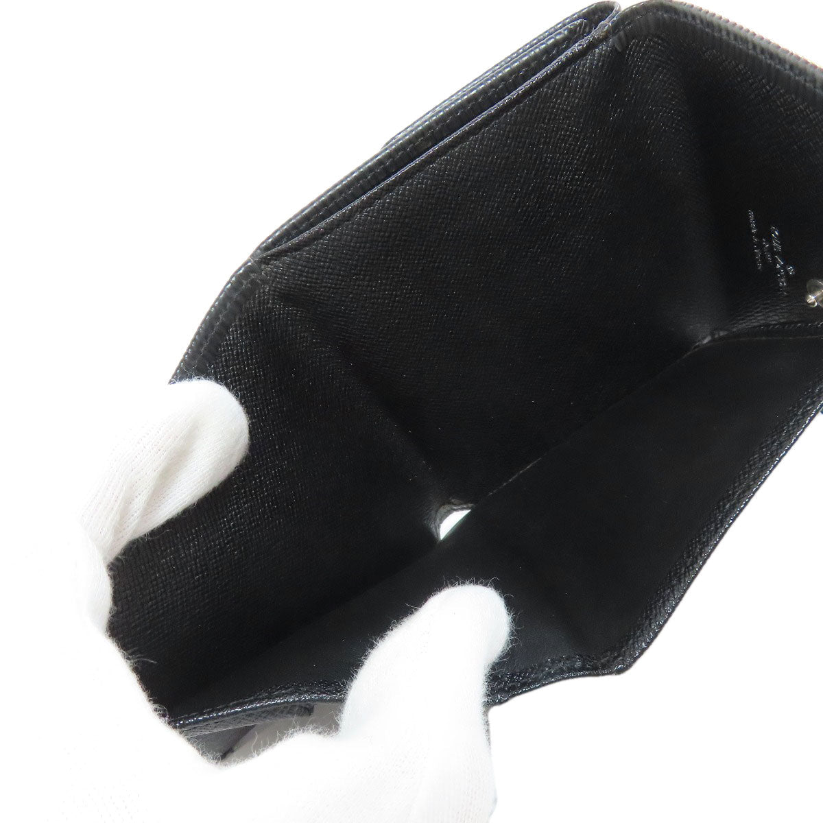 LOUIS VUITTON Bifold Wallet M63482 Epi black Porto Monnaie Vie Carte Credit Women Used Authentic