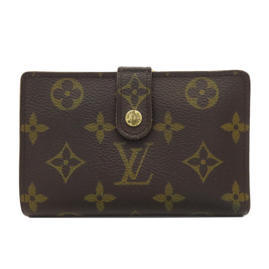 LOUIS VUITTON Bifold Wallet M61663 Monogram canvas Brown Portomon Vienova Women Used Authentic